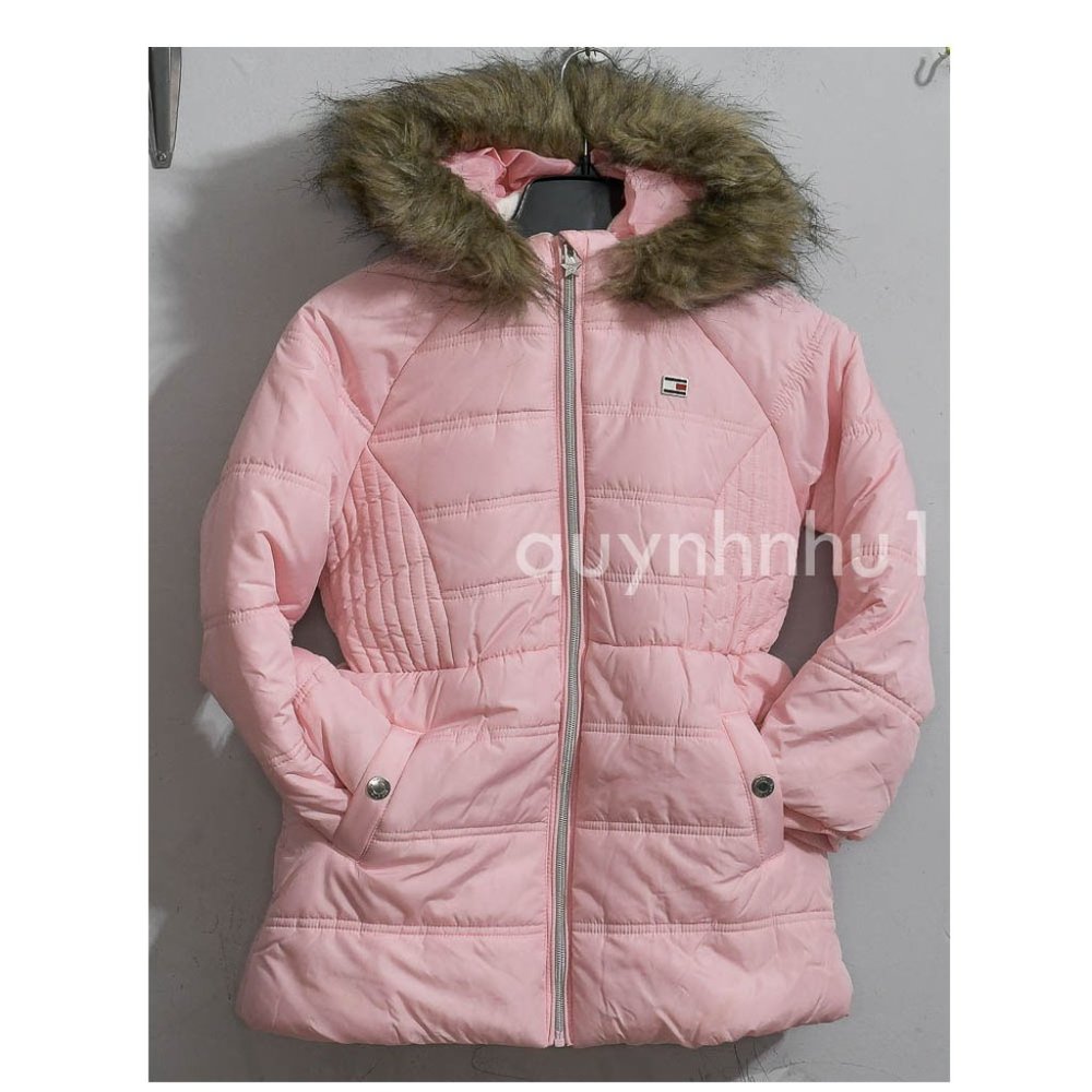 NWT Tommy Hilfiger Girls Fleece Lined Puffer Jacket PINK . - Picture 6 of 10